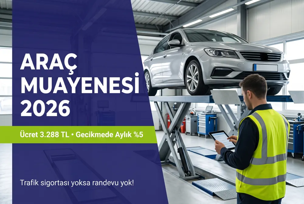 Araç Muayene Ücreti 2026: Gecikme Cezası ve Randevu Rehberi