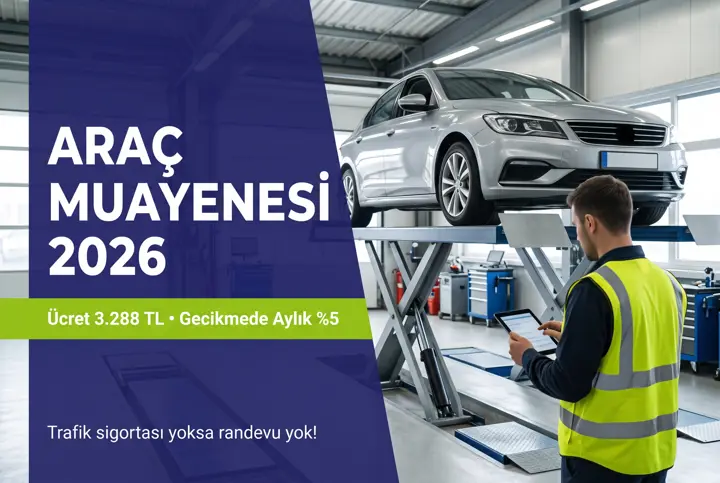 Araç Muayene Ücreti 2026: Gecikme Cezası ve Randevu Rehberi