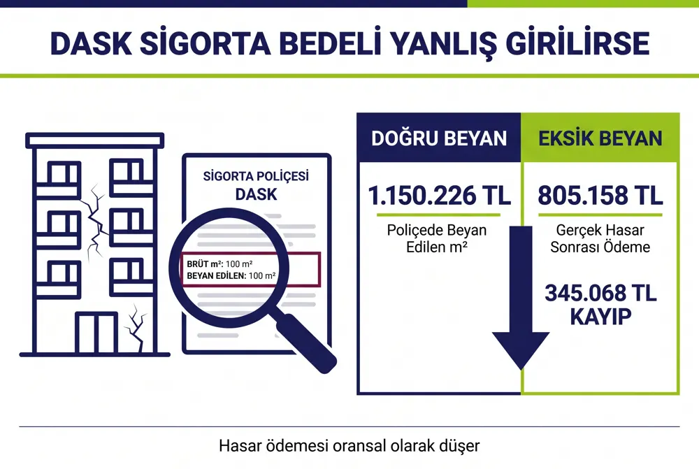DASK Sigorta Bedeli Yanlış Girilirse Ne Olur? 2026 Rehberi